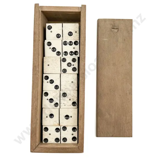 Vintage Dominoes in Wooden Case