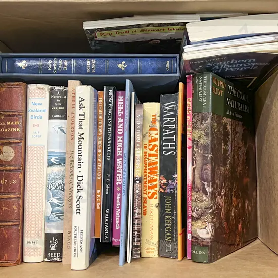 Box of Books Including NZ Birds Reference