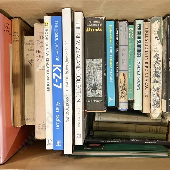Box of Assorted Books Including NZ and Bird Reference