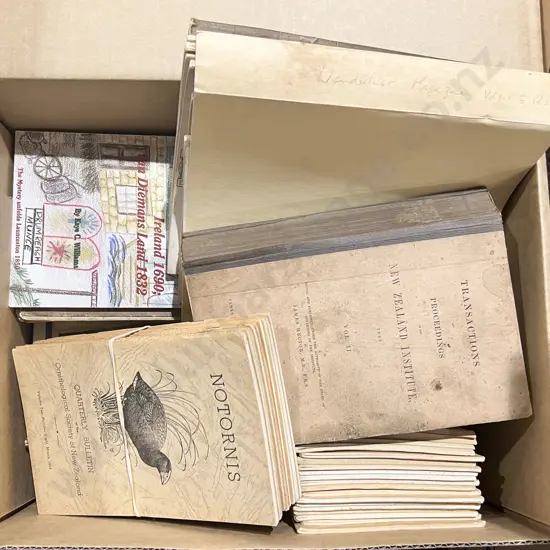 Box of Assorted Journals Including Ornithological Society of NZ
