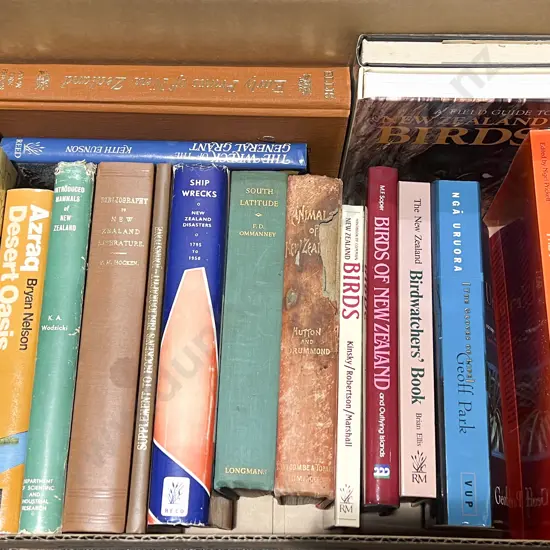 Box of Assorted Books Including NZ and Bird Reference