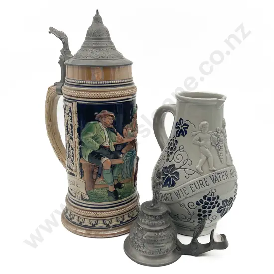 Large German Stein and Stoneware Jug