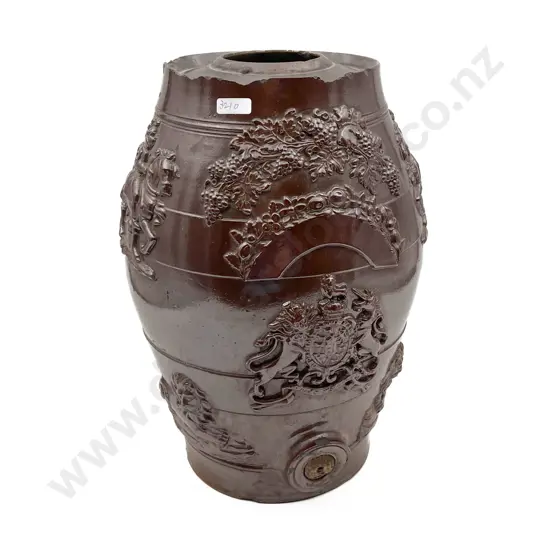 Victorian Glazed Stoneware Spirit Barrel (Faults)