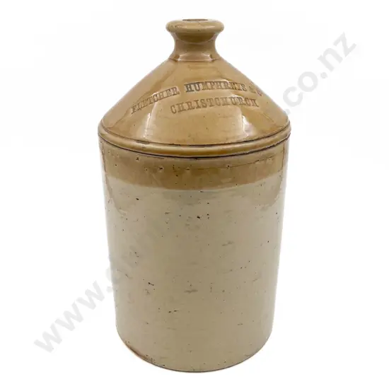 Fletcher Humphries & Co Christchurch Stoneware Spirit Bottle