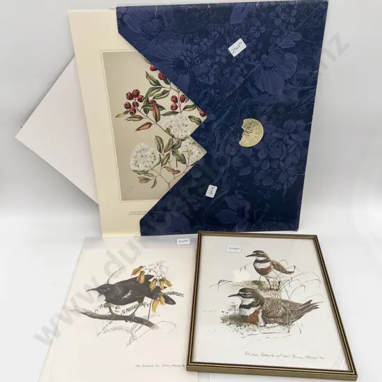 Framed Bruce Harvey Bird Study Print Together with Quantity of Assorted Loose Prints