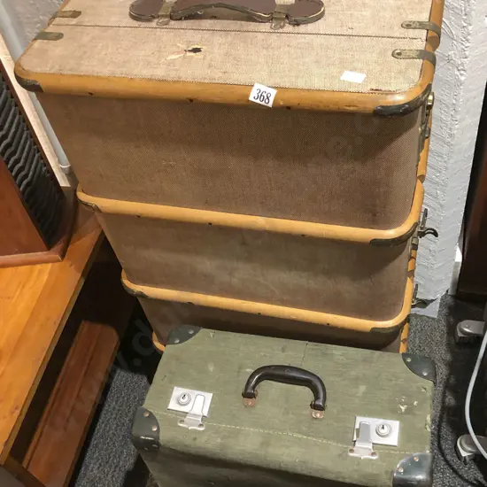 Vintage Cabin Trunk Together with Travel Case