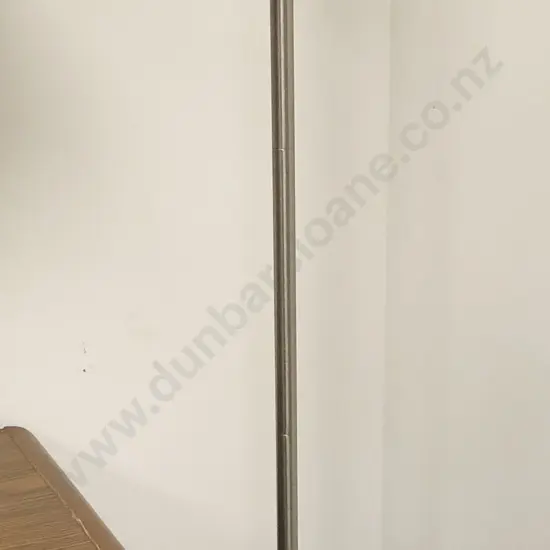 Modern Chrome Standard Lamp with Frosted Glass Shade