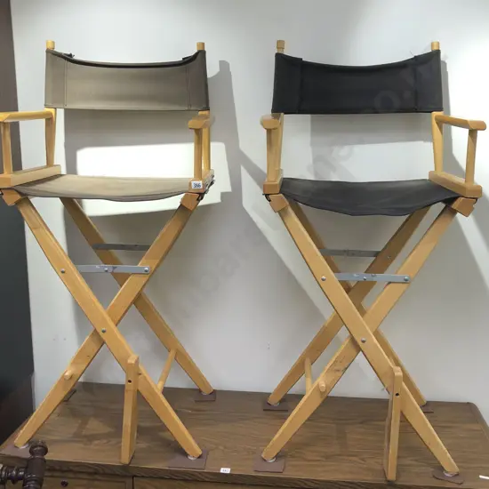 Two Modern Folding Directors Chairs
