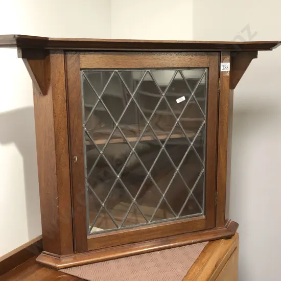 Glazed Door Hanging Corner Cabinet