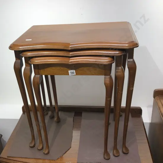 Mahogany Nest of Three Tables