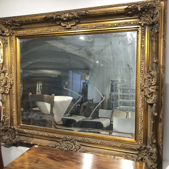 Large Gilt Framed Bevell Edge Mirror