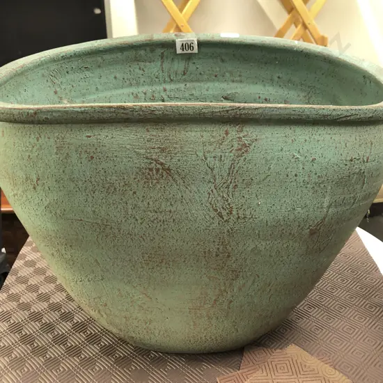 Green Painted Planter