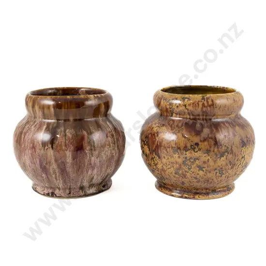 Two Crown Lynn Trickle Glaze Vases