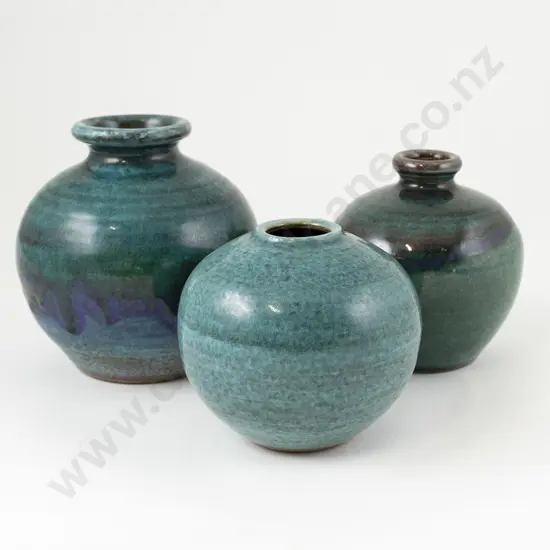 Graeme Storm Three Small Ovoid Vases