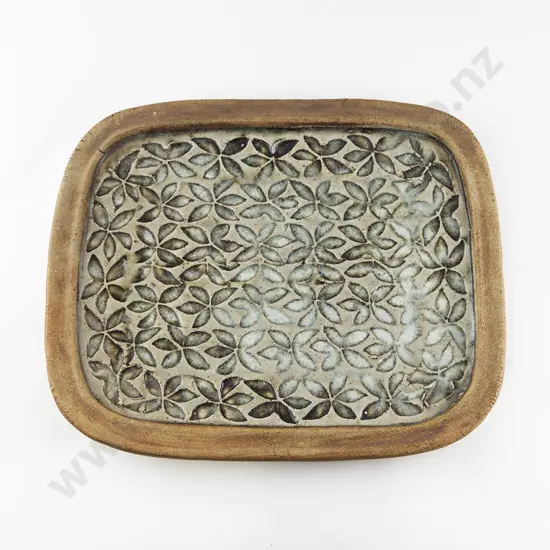 Warren Tippett Rectangular Stamp Decorated Platter