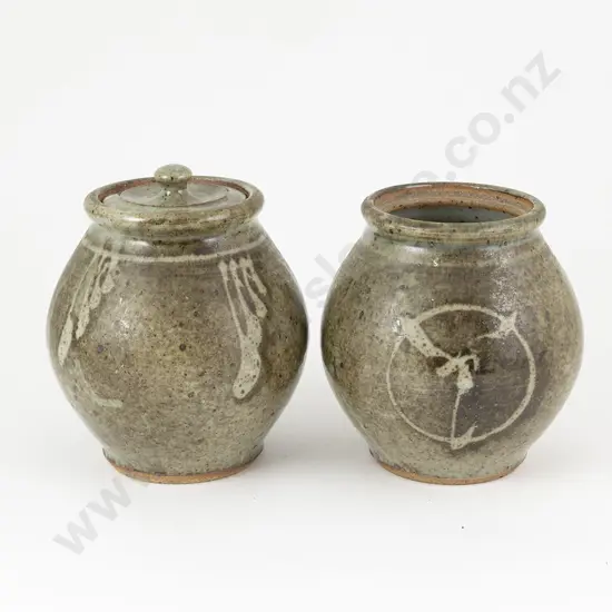 Paul Fisher Two Lidded Jars