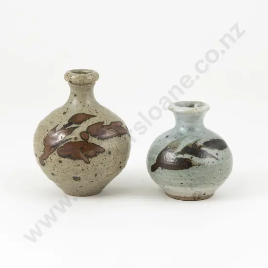 Warren Tippett Two Small Blossom Vases