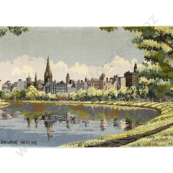 Feltex Carpets Rare Wool Rug Depicting Melbourne