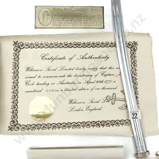 Reproduction Wilkinson Sword Together with Assorted and Certificate of Authenticity