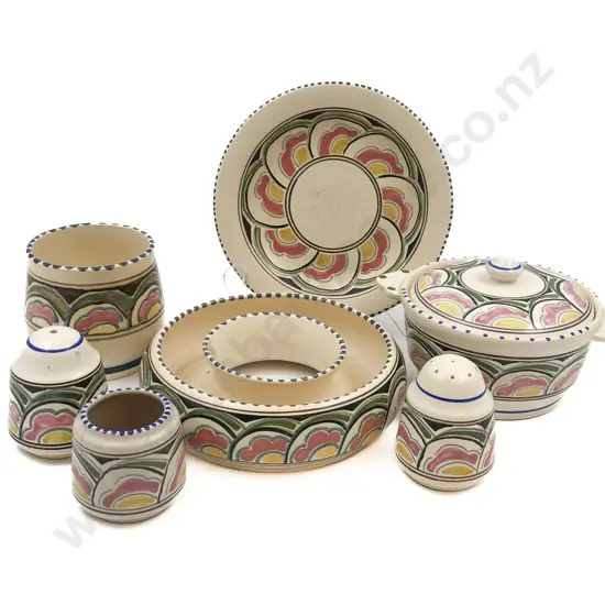 Seven Pieces of Devon Pottery