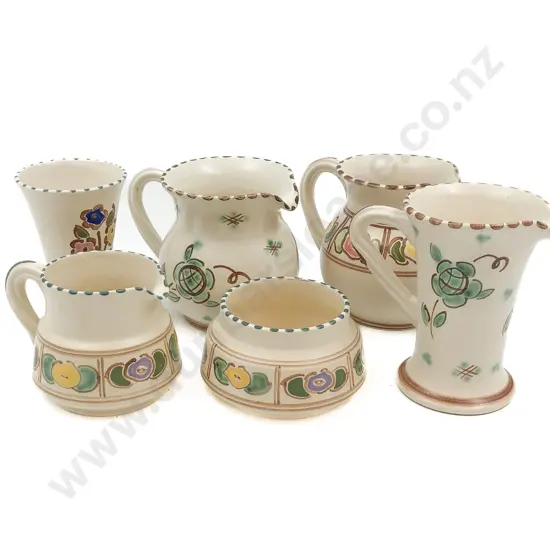 Six Pieces of Devon Pottery