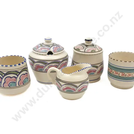 Five Pieces of Devon Pottery