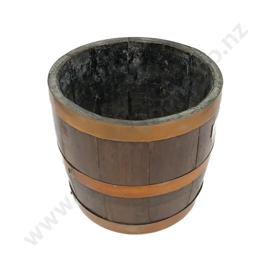 Brass Bound Oak Bucket