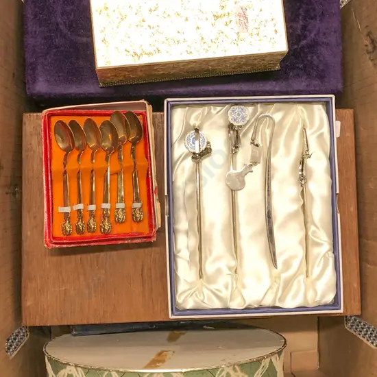 Box of Assorted S/P and Boxed Cutlery Sets