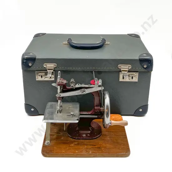 Miniature Sewing Machine in Box