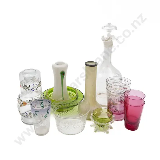 Quantity of Victorian Glass incl Decanter