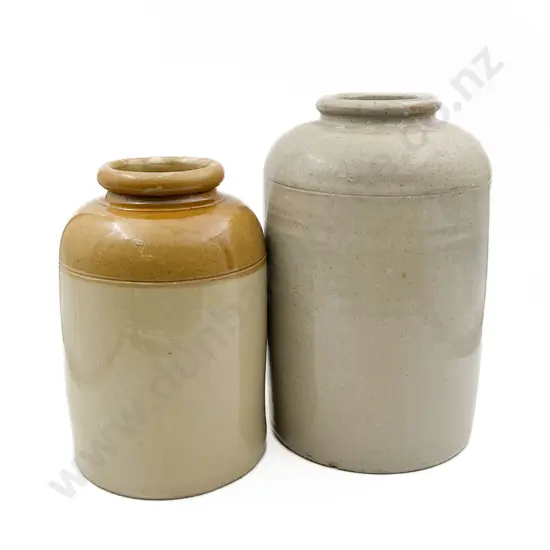 Two Stoneware Crocks