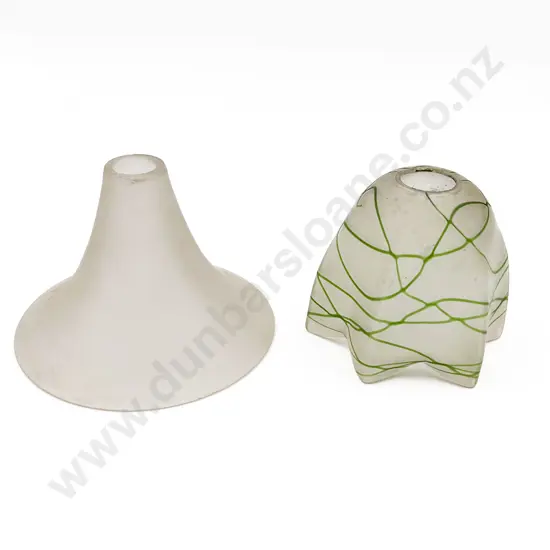 Two Victorian Glass Shades