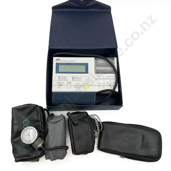 Blood Pressure Machine Together  With Vintage Microphone etc