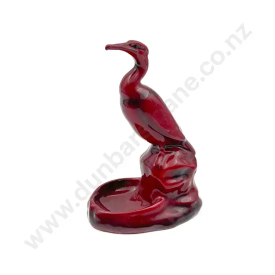 RD Flambe Crane Pin Dish (repair to beak)
