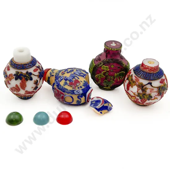 Four Snuff Bottles (a/f)