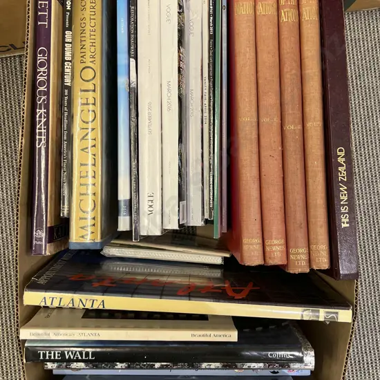 Box of Books Including Art Reference