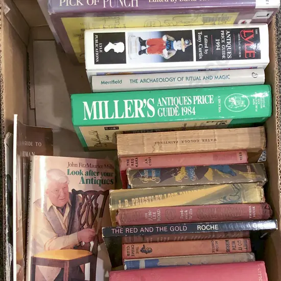 Box of Mostly Antique Reference Volumes
