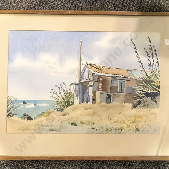 J Simmons Coastal Watercolour
