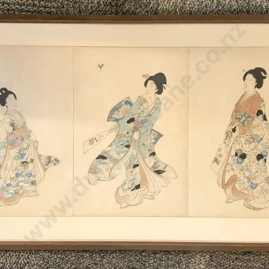 Framed Japanese Geisha Print