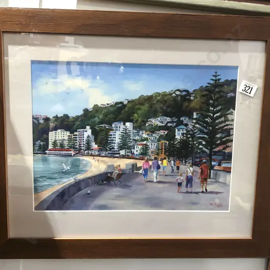 E Papps - Oriental Bay Print