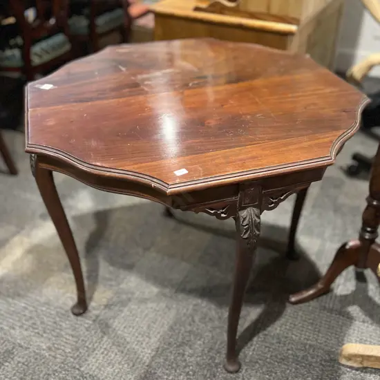Mahogany Hexagonal Occasional Table