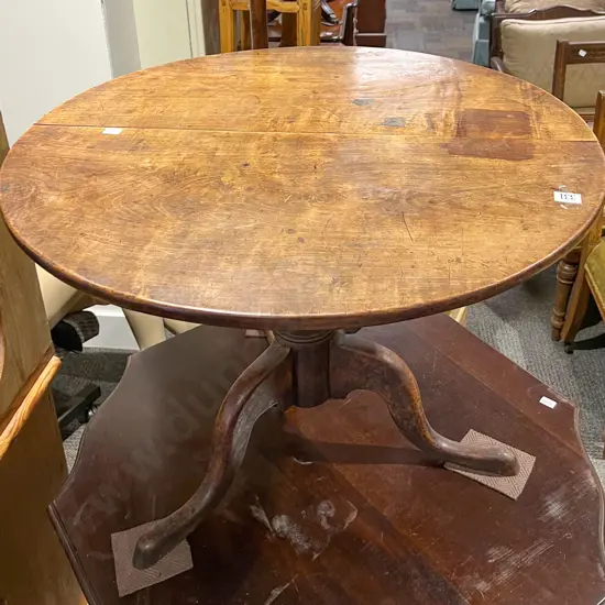 Georgian Tripod Based Circular Tea Table (faults)