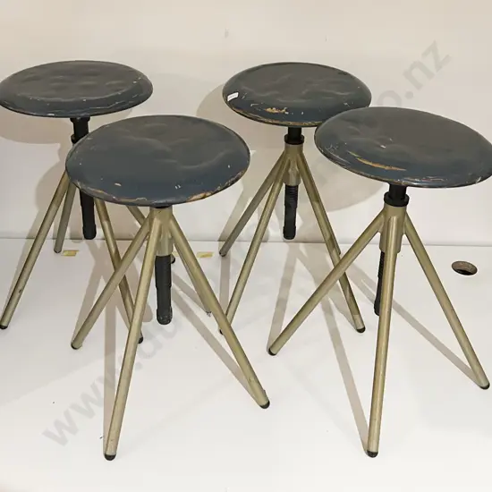 Four Retro Swivel Stools (a/f)