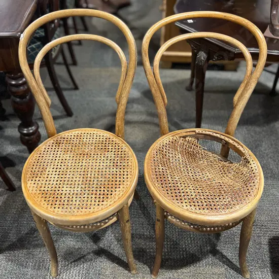 Two Bentwood Dining Chairs (a/f)