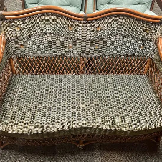 Cane Two Seater Sofa