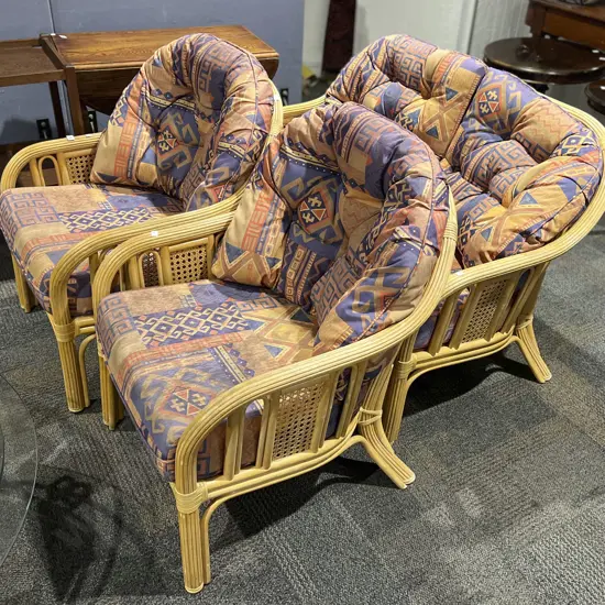 Three Piece Cane Conservatory Suite