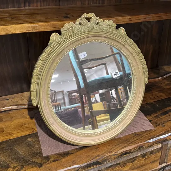 Gilt Framed Circular Mirror