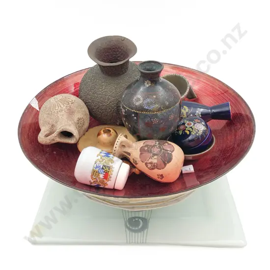 Qty of Assorted Including Decorative Serving Platters and Pottery etc