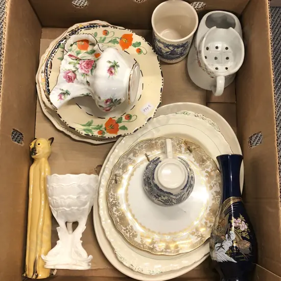 Box of Assorted Fancy China