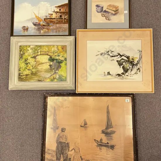 Five Assorted Framed Works